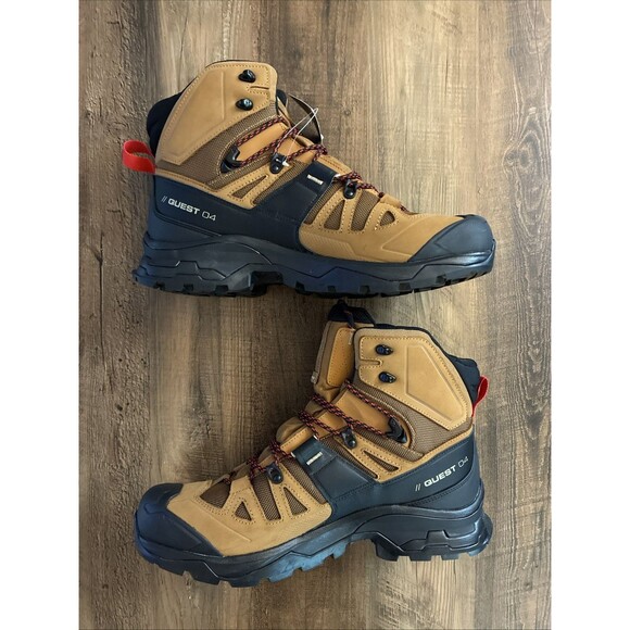 Salomon Quest 4 GTX 4D Men Sz 12 Outdoor Gore-Tex Men's Boots Brown/Black 417564 - Picture 1 of 9
